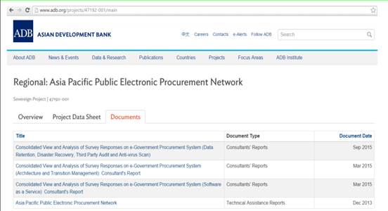 亞太地區(qū)電子化政府采購現(xiàn)狀調(diào)查