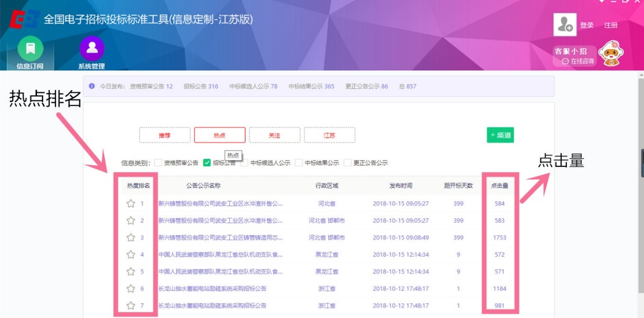 江蘇省招標投標公共服務平臺信息定制服務指南